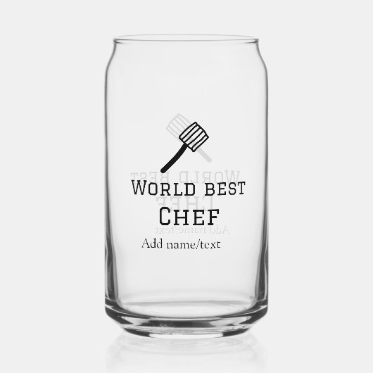Weltbeste Koch hinzufügen Name text Kochen Bestes Dosenglas (Rückseite)