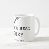 Weltbeste Koch hinzufügen Name text Kochen Bestes Kaffeetasse (VorderseiteRechts)