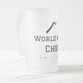 Weltbeste Koch hinzufügen Name text Kochen Bestes Mattglas Bierglas (Vorderseite Links)