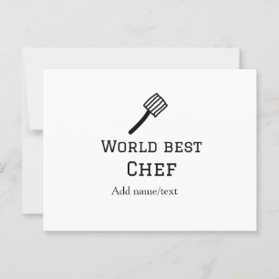 Weltbeste Koch hinzufügen Name text Kochen Bestes Postkarte
