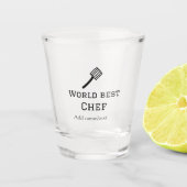 Weltbeste Koch hinzufügen Name text Kochen Bestes  Schnapsglas (Vorderseite)