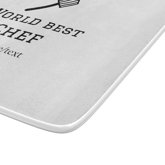 Weltbeste Koch hinzufügen Name text Kochen Bestes Schneidebrett (Ecke)