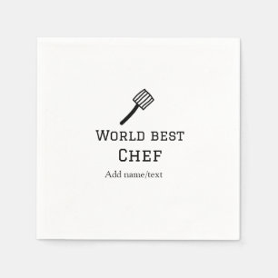 Weltbeste Koch hinzufügen Name text Kochen Bestes Serviette