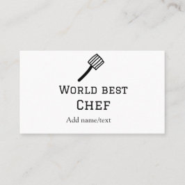 Weltbeste Koch hinzufügen Name text Kochen Bestes  Visitenkarte