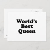 Weltbeste Königin Postkarte (Vorne/Hinten)