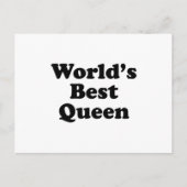 Weltbeste Königin Postkarte (Vorderseite)
