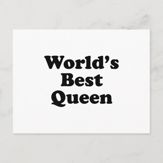 Weltbeste Königin Postkarte (Vorderseite)