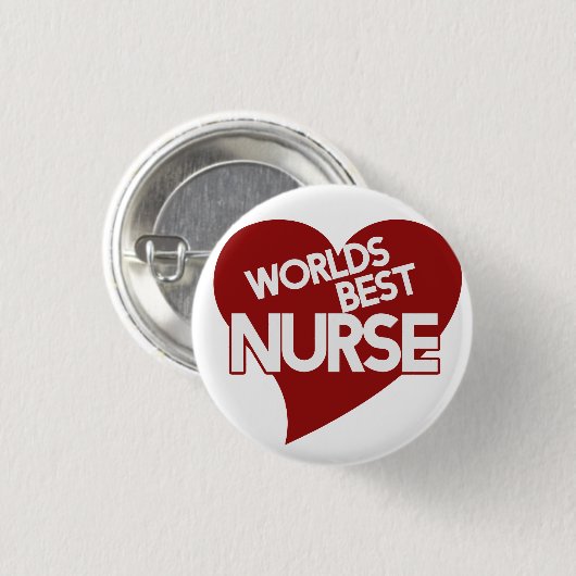 Weltbeste Krankenschwester Button (Vorne & Hinten)