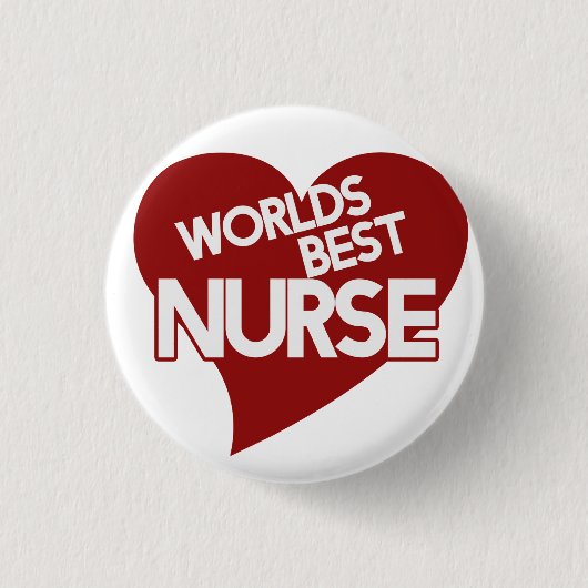 Weltbeste Krankenschwester Button (Vorderseite)