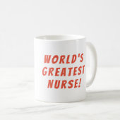 Weltbeste Krankenschwester Kaffeetasse (VorderseiteRechts)