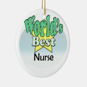 Weltbeste Krankenschwester Keramikornament (Rechts)
