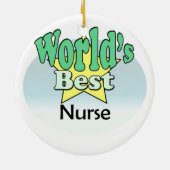 Weltbeste Krankenschwester Keramikornament (Hinten)
