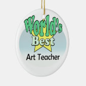 Weltbeste Kunstlehrer Keramikornament (Rechts)