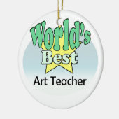 Weltbeste Kunstlehrer Keramikornament (Links)