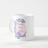 Weltbeste Lavendel-Blumengrenze - anpassbar Kaffeetasse (Vorderseite Links)