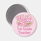 Weltbeste Lehrerin der ersten Klasse Magnet (Vorderseite/Rückseite)