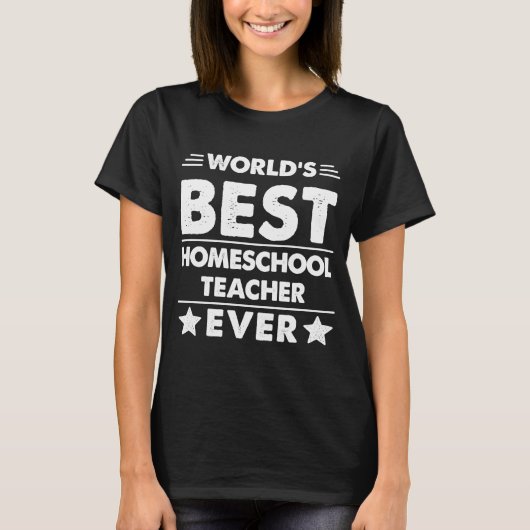 Weltbeste Lehrerin für Heimunterricht T-Shirt (Vorderseite)