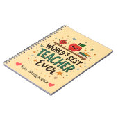 Weltbeste Lehrerin je - Funny Playful Design Notizblock (Linke Seite)