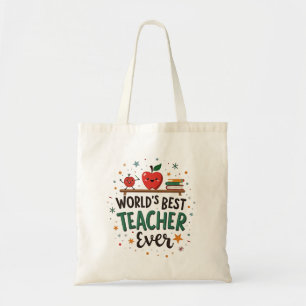 Weltbeste Lehrerin je - Funny Playful Design Tragetasche