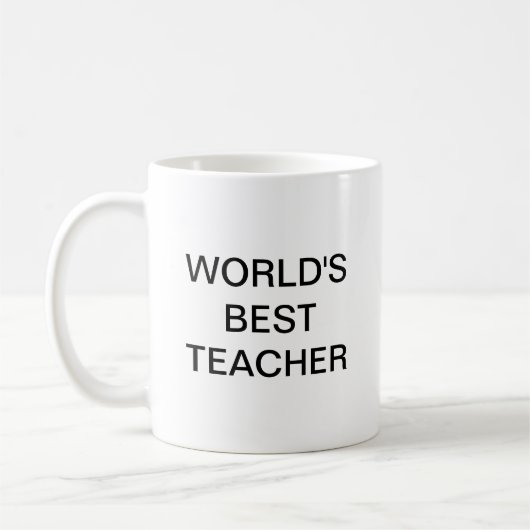 Weltbeste Lehrerin Kaffee-Tasse Kaffeetasse (Links)