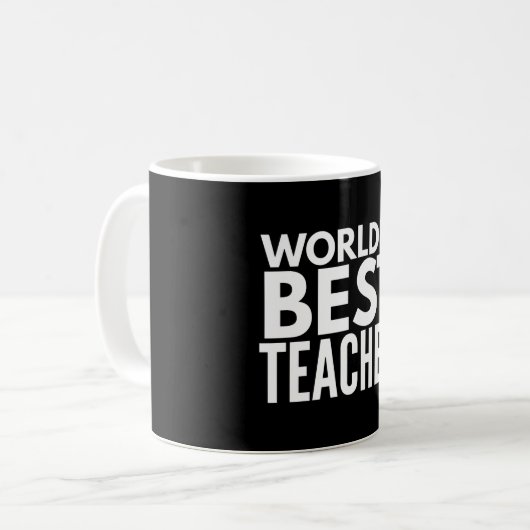 Weltbeste Lehrerin Kaffeetasse (Vorderseite Links)