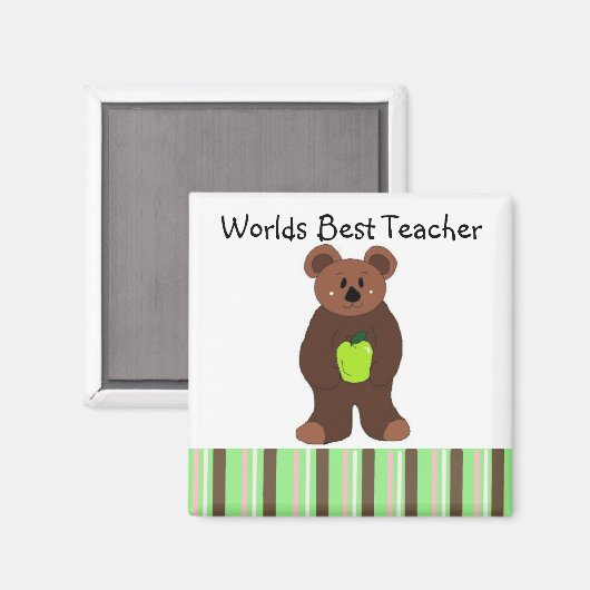 Weltbeste Lehrerin Magnet (Vorderseite/Rückseite)