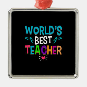 Weltbeste Lehrerin Ornament Aus Metall