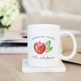 Weltbeste Lehrerin   Personalisierter Apple Kaffeetasse
