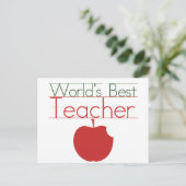 Weltbeste Lehrerin Postkarte (Stehend Vorderseite)