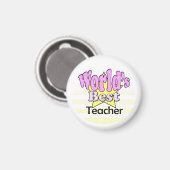 Weltbeste Lehrerin (weiblich) Magnet (Vorderseite/Rückseite)