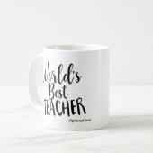 WELTBESTE LEHRERIN zum Geburtstag Personalisierte  Kaffeetasse (Vorderseite Links)