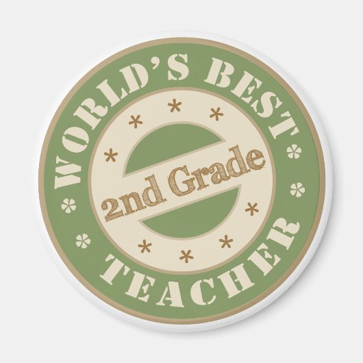 Weltbeste Lehrerin zweiter Klasse Magnet (Vorne)