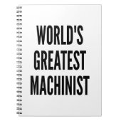 Weltbeste Machinistin Notizblock (Vorderseite)
