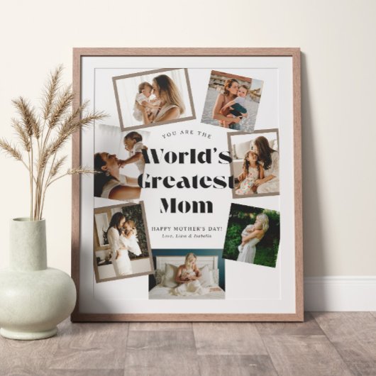 Weltbeste Mama 7 Foto-Collage Poster