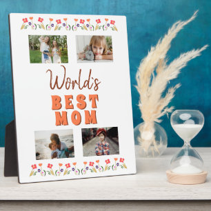 Weltbeste Mama Blume Blumenmüttertag Foto Fotoplatte