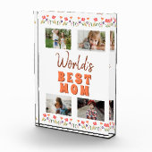 Weltbeste Mama Blume Blumenmüttertag Fotoblock (Rechts)