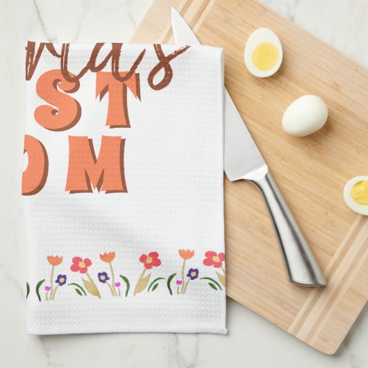 Weltbeste Mama Blume Blumenmüttertag Geschirrtuch (Viertel Falte)