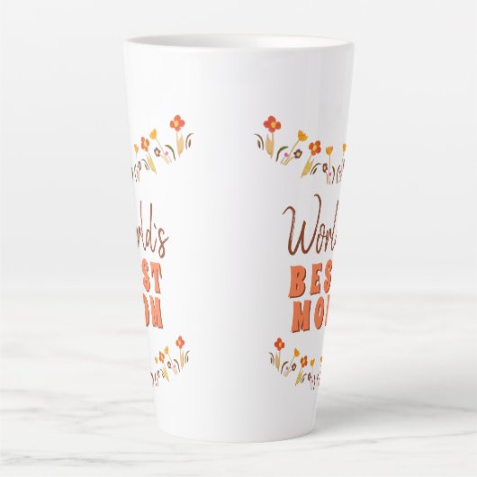 Weltbeste Mama Blume Blumenmüttertag Milchtasse (Vorderseite)