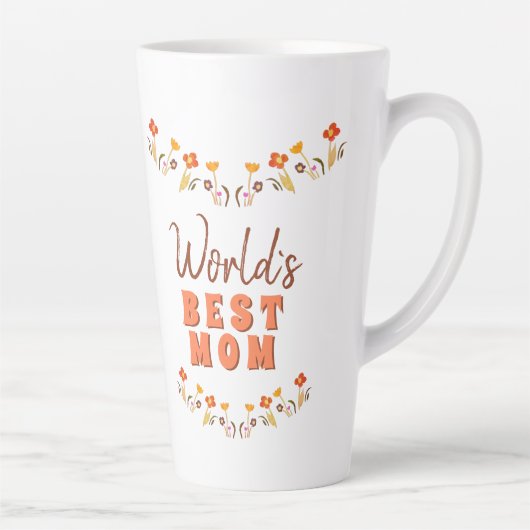 Weltbeste Mama Blume Blumenmüttertag Milchtasse (Rechts)