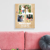 Weltbeste Mama Blume Muttertag 3 Foto Leinwanddruck (Insitu (Wohnzimmer))