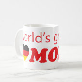 WELTBESTE MAMA-DEUTSCHE HERZ-FLAGGE KAFFEETASSE (Vorderseite Links)