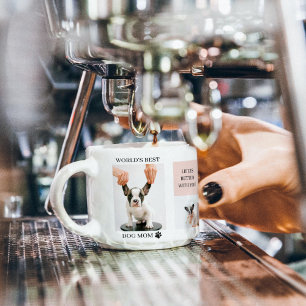 Weltbeste Mama für Hunde   Collage Foto   Pastellr Espressotasse