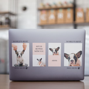Weltbeste Mama für Hunde   Collage Foto   Pastellr HP Laptop-Aufkleber