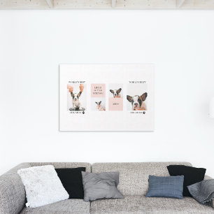 Weltbeste Mama für Hunde   Collage Foto   Pastellr Leinwanddruck
