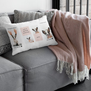 Weltbeste Mama für Hunde Collage Foto Pastellr Lendenkissen