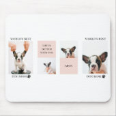 Weltbeste Mama für Hunde | Collage Foto | Pastellr Mousepad (Vorne)