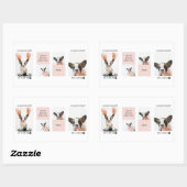 Weltbeste Mama für Hunde | Collage Foto | Pastellr Rechteckiger Aufkleber (Blatt)