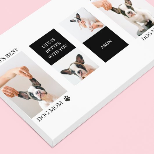 Weltbeste Mama für Hunde | Foto für Sammelhunde Leinwanddruck