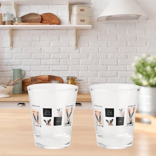 Weltbeste Mama für Hunde | Foto für Sammelhunde Schnapsglas