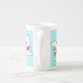 Weltbeste Mama für Hunde in Pastellblau Porzellantasse (Rückseite)